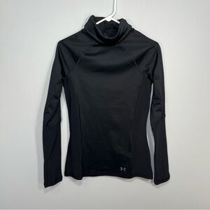 NEW Under Armour Shirt Womens Extra Small Black Cold Gear Fitted Running Top